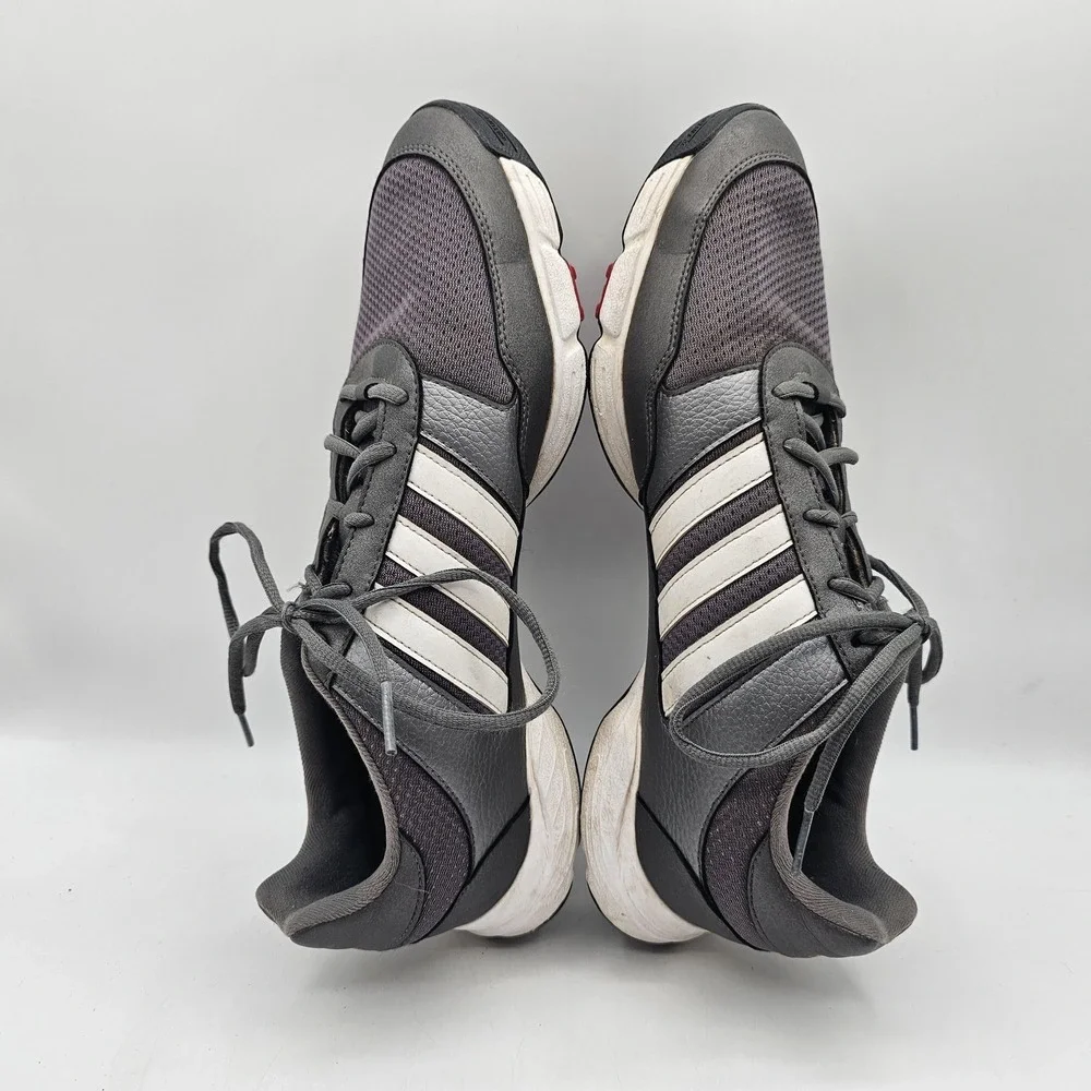 Adidas Golf Shoes Mens 12 Gray Black Synthetic Mesh Spiked Cleats Art F33551